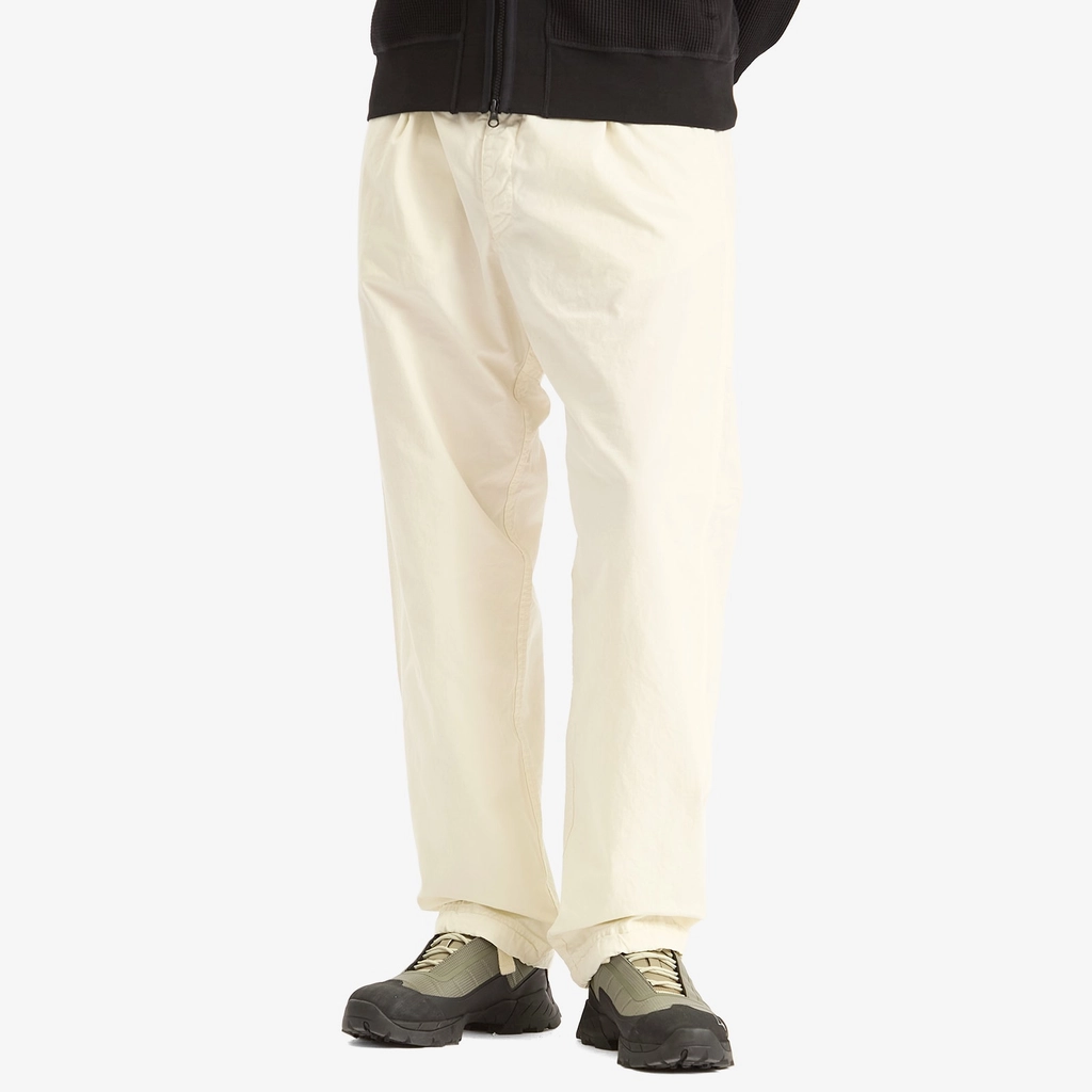 Stone Island Men's Marina Organic Cotton Tela Pleated Trousers Ivory